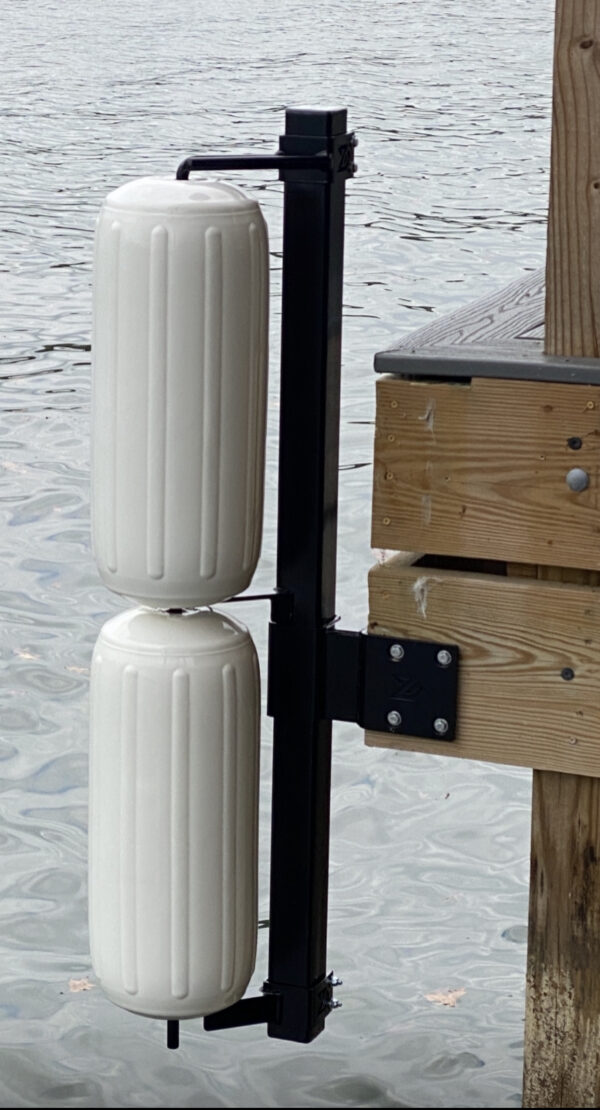 Double Corner Dock Mount w/soft rotating Polyform Fenders - Image 5