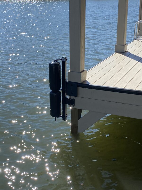 Double Corner Dock Mount w/soft rotating Polyform Fenders - Image 7
