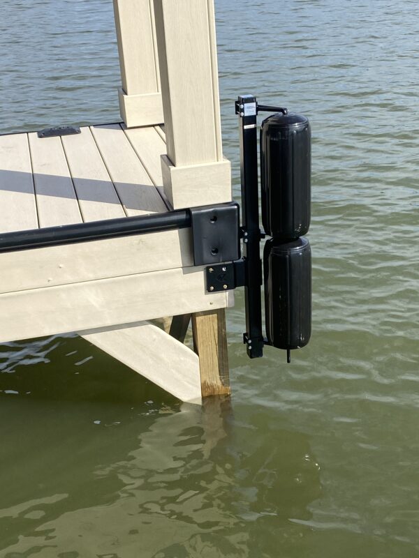 Double Corner Dock Mount w/soft rotating Polyform Fenders - Image 8