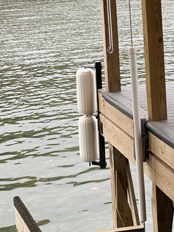 Double Corner Dock Mount w/soft rotating Polyform Fenders - Image 14