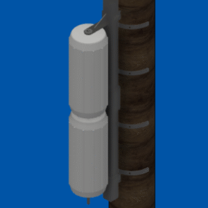 Double Stackable Piling Dock Mount w/soft rotating Polyform Fenders