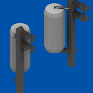 Lower Dock Extension w/soft rotating Polyform Fenders