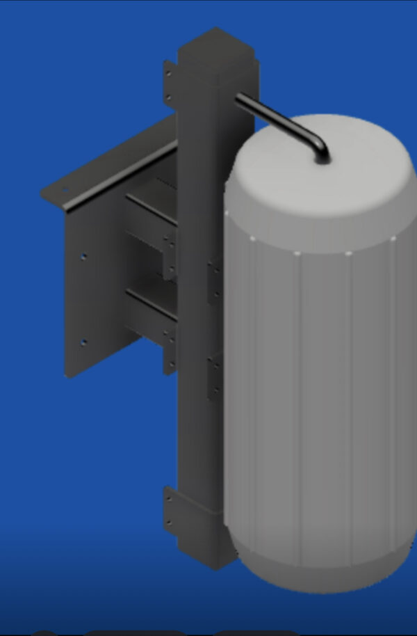 Adjustable Inside/Outside Dock Mount w/Soft Rotating Polyform Fenders