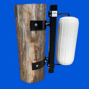 Single Piling Dock Mount w/soft rotating Polyform Fenders