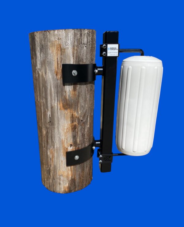 Single Piling Dock Mount w/soft rotating Polyform Fenders