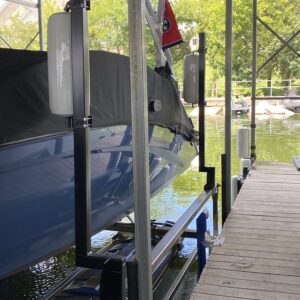 Adjustable Boat Lift Guide Mounts w/Soft Rotating Polyform Fenders